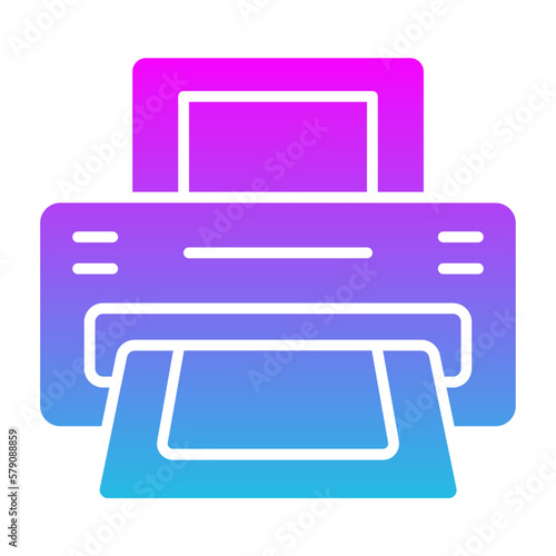 Printer Glyph Gradient Icon