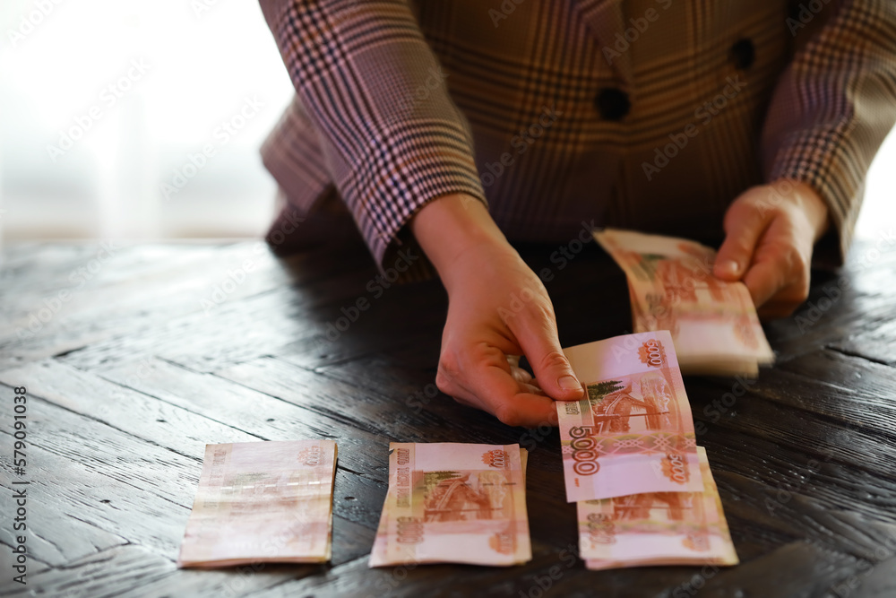 Obraz premium Banknotes with inscription