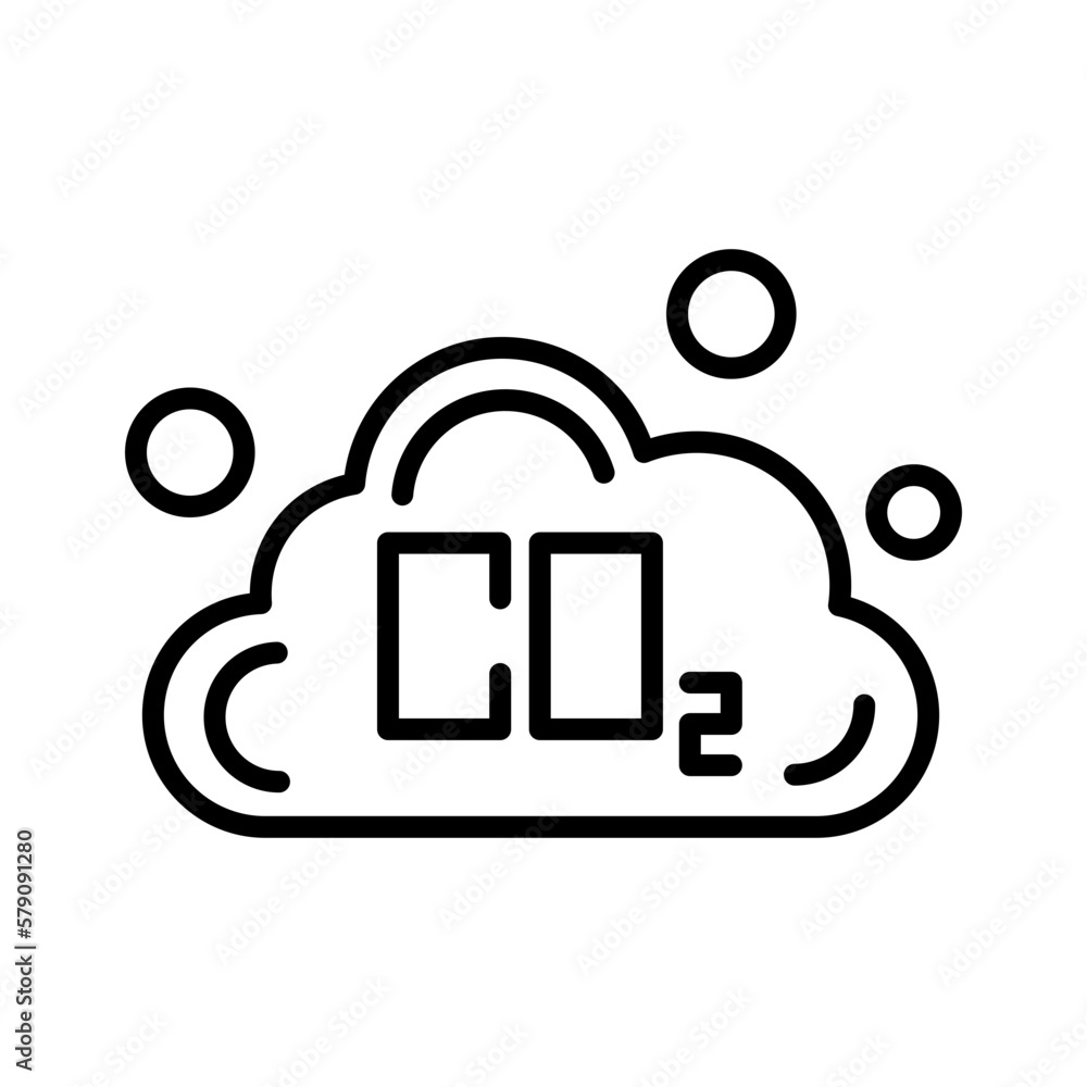 Obraz premium Carbondioxide Icon Design
