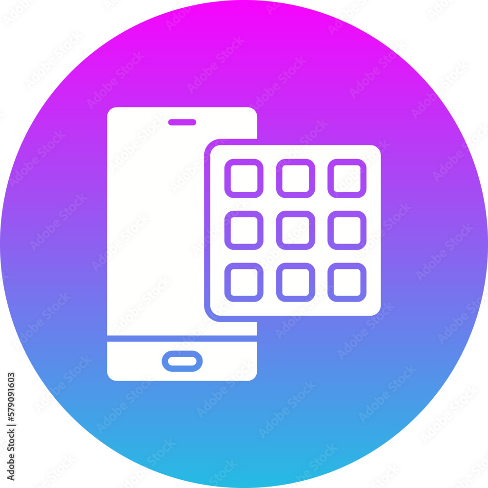 Apps Gradient Circle Glyph Inverted Icon Apps Gradient Circle Glyph Inverted Icon