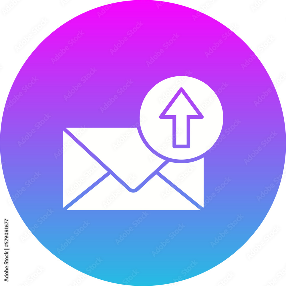 Send Gradient Circle Glyph Inverted Icon Send Gradient Circle Glyph Inverted Icon
