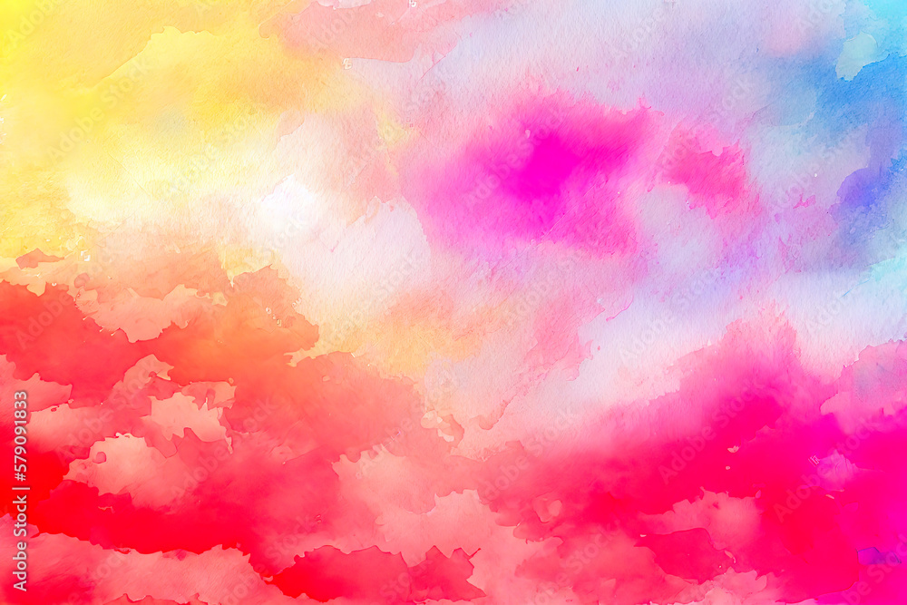 Easter background. Painted watercolor blob texture. Generative Ai