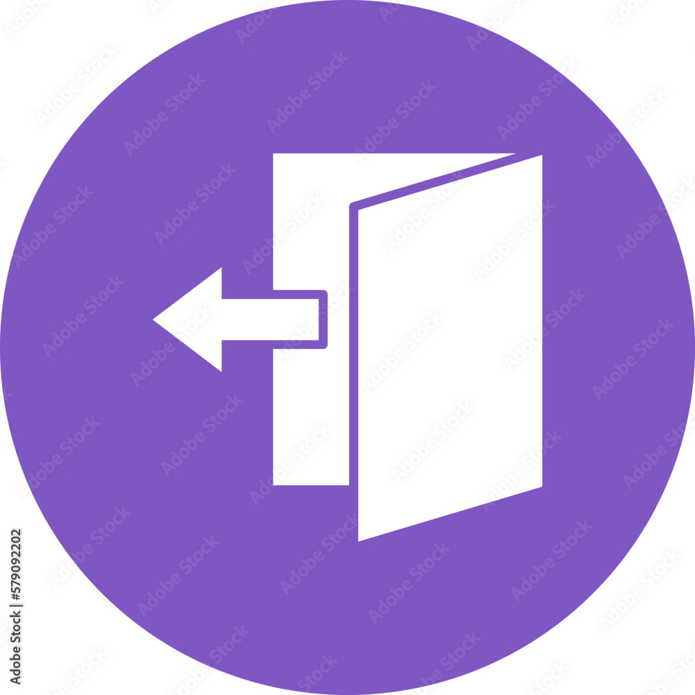 Logout Multicolor Circle Glyph Inverted Icon Logout Multicolor Circle Glyph Inverted Icon