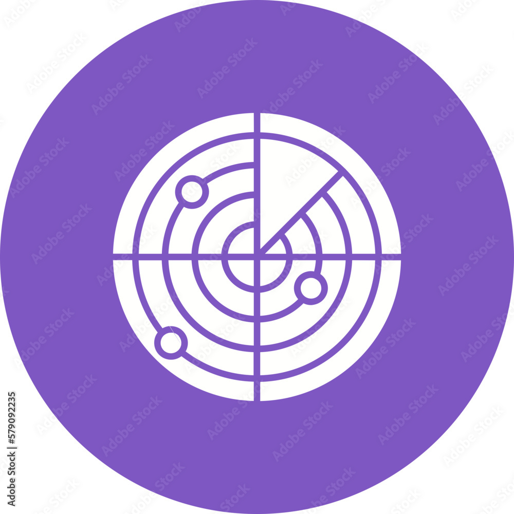 Radar Multicolor Circle Glyph Inverted Icon Radar Multicolor Circle Glyph Inverted Icon