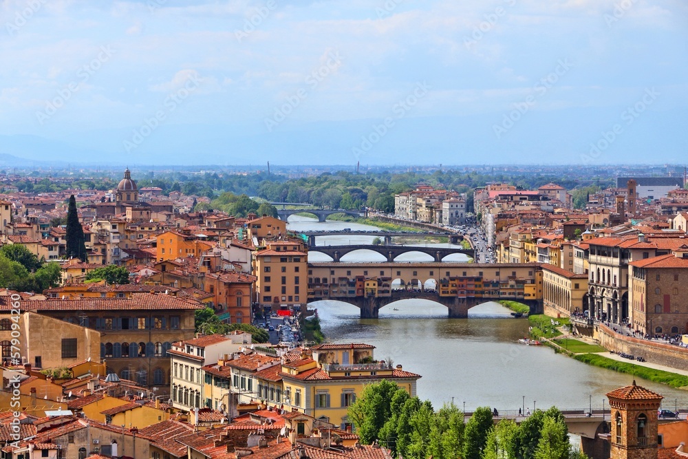 Florence cityscape with River Arno