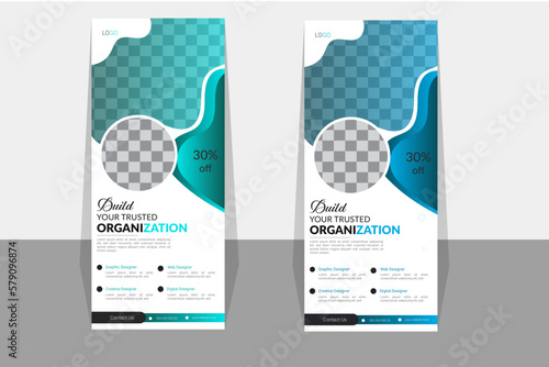 business flyer, and display banner for your Corporate business, company, and restaurant with 2 color