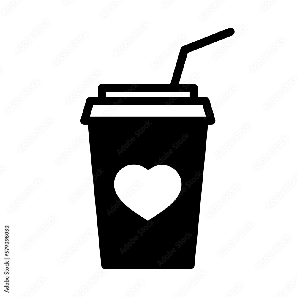 Disposable paper cup vector icon Disposable paper cup vector icon