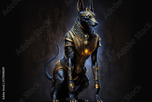 AI GENERATED EGYPTIAN GODS ARTWORK - Anubis Inspired, DND Style Characters 