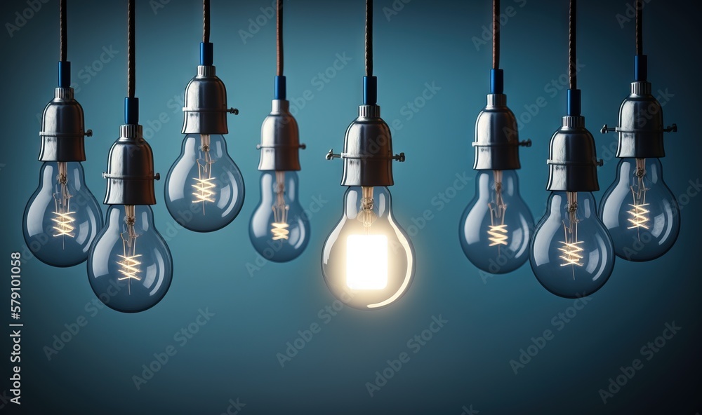 a group of light bulbs hanging from a ceiling with a light bulb on top of them and a light bulb on the bottom of each of the bulbs. generative ai a group of light bulbs hanging from a ceiling with a light bulb on top of them and a light bulb on the bottom of each of the bulbs. generative ai