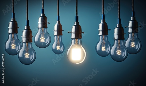  a group of light bulbs hanging from a ceiling with a light bulb on top of them and a light bulb on the bottom of each of the bulbs. generative ai