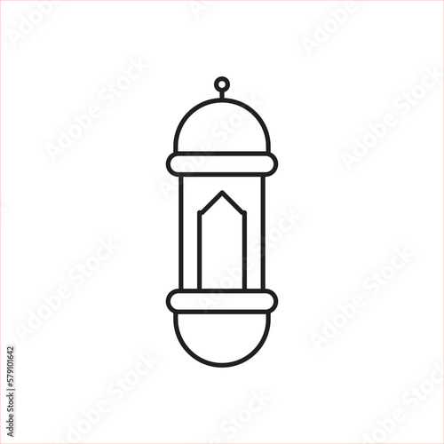 Wallpaper Mural Ramadan Lantern Symbol Monochrome Background Vector Illustration Torontodigital.ca