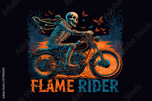 Skull. Vector illustration for t-shirt design