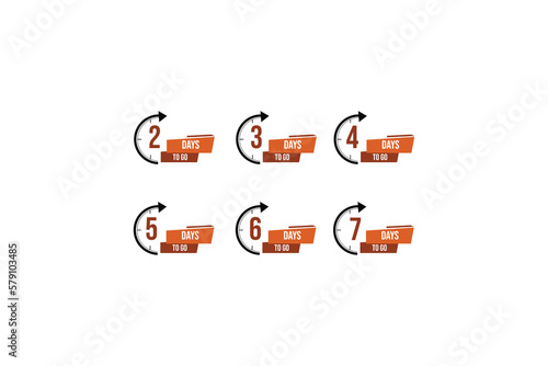 number of days left counter abstract illustration