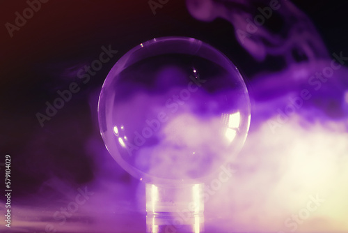 Glaskugel - Rauch - Kristall - Hintergrund - Konzept - Qualm - Mystisch - Lensball - Background  photo