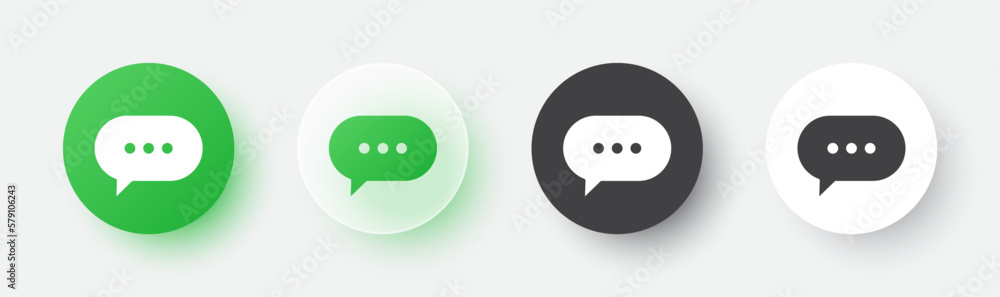 Chat message flat icon. Customer support button design. Chat message flat icon. Customer support button design.