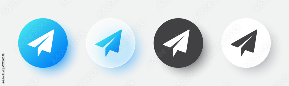 Paper plane flat icon. Vector illustration. Paper plane flat icon. Vector illustration.