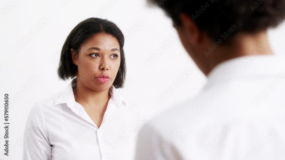 Woman feeling upset while talking with psychologist, mental health issues Woman feeling upset while talking with psychologist, mental health issues