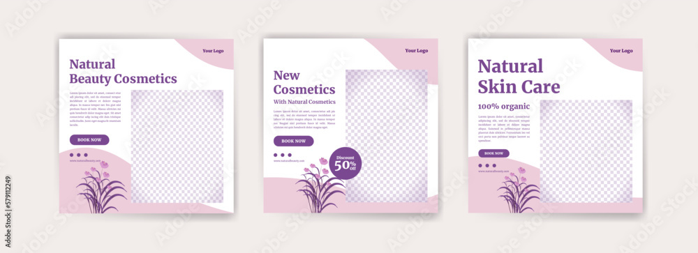 Social media banner advertisement for beauty product