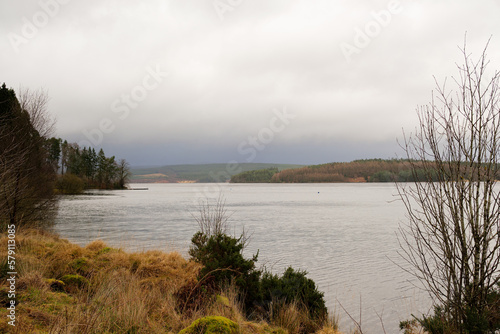 Kielder England  11th Jan 2023  Kielder Reservoir view on Wintery Autumn looking day