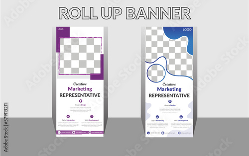 vector abstract business banner templates colourful a4 modern wonderful business roll up banner.