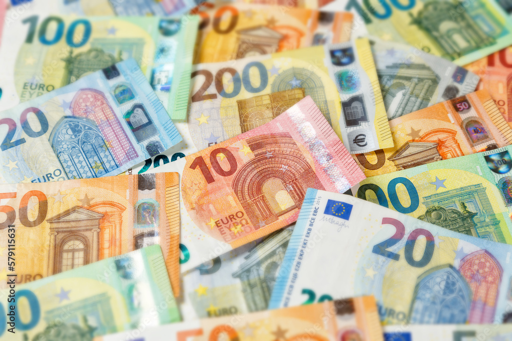 Euro banknotes bill saving money background pay paying finances bank notes banknote