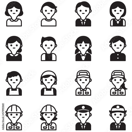 アイコン　人物　セット
