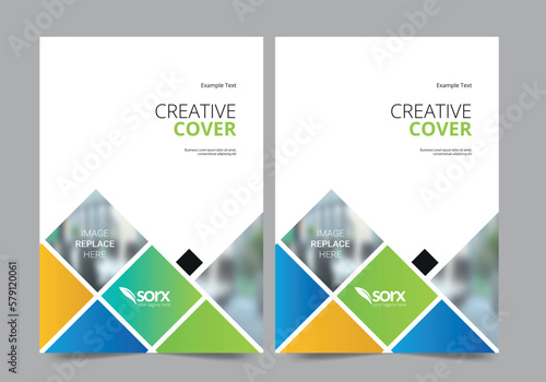 Brochure or template, annual report cover design background