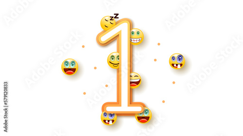 Abstract 1 Happy April Fool's Day Russian Holiday Celebrate Background Smiles Emoticons Frame Vector Design Style Banner Party Invitation Web Poster Flyer Stylish Brochure, Greeting Card Template