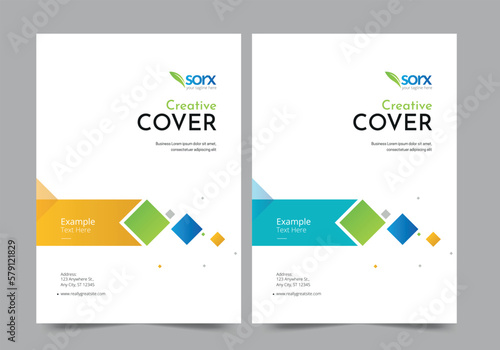 Brochure or template, annual report cover design background