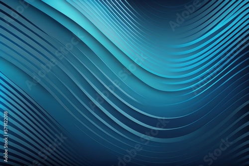 Get lost in the mesmerizing gradient dynamic blue lines background - Generative AI