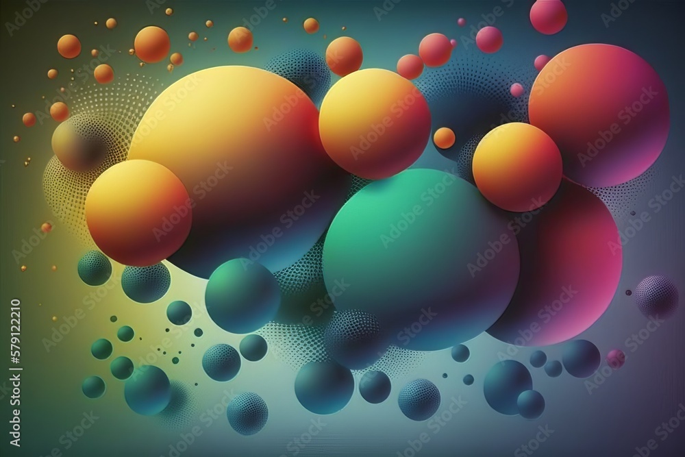 Add depth and dimension to your project with a stunning gradient spheres background - Generative AI Add depth and dimension to your project with a stunning gradient spheres background - Generative AI
