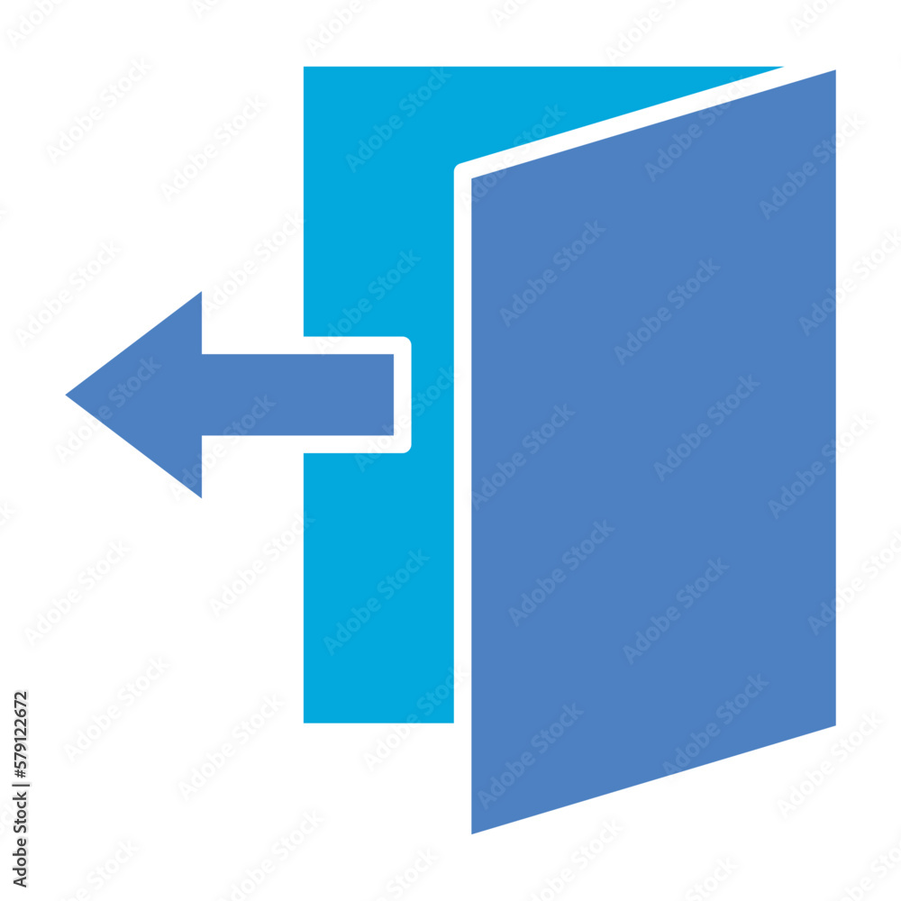 Logout Glyph Two Color Icon Logout Glyph Two Color Icon