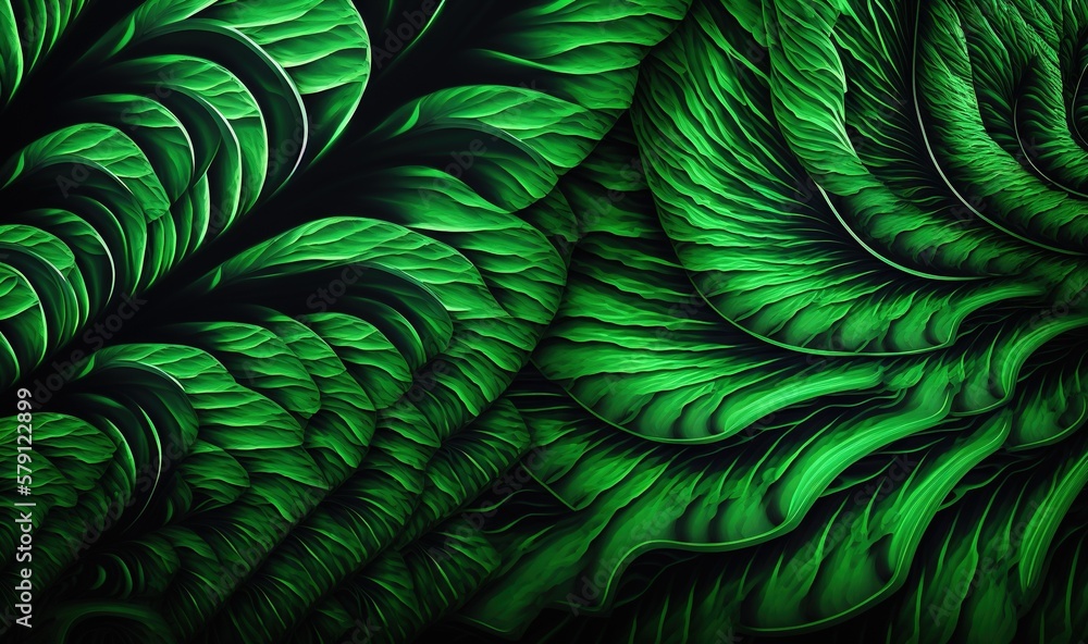 a green background with a spiral design on the top of it and a black background with a green spiral design on the bottom of it. generative ai a green background with a spiral design on the top of it and a black background with a green spiral design on the bottom of it. generative ai