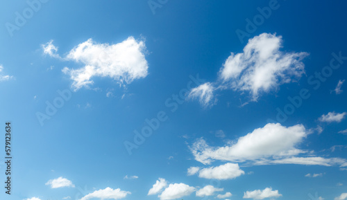 Clouds and sky blue sky background with tiny clouds.