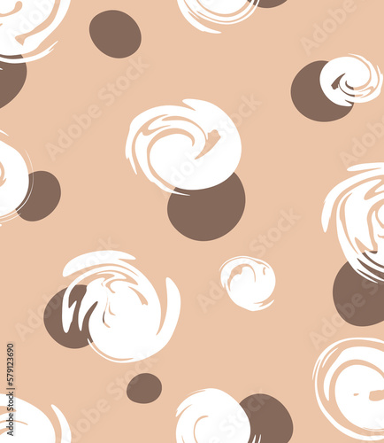 Seamless liquid, polka dot pattern, geometric print. 