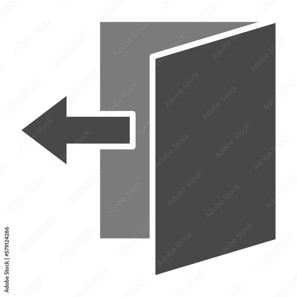Logout Greyscale Glyph Icon Logout Greyscale Glyph Icon