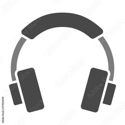 Headphone Greyscale Glyph Icon