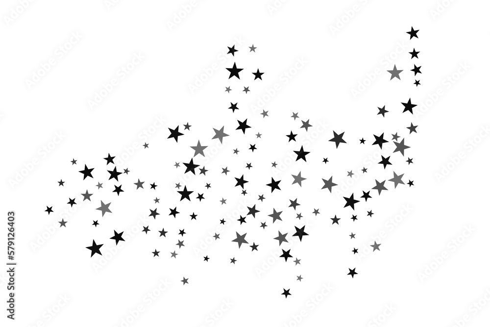 Fototapeta premium Star confetti. Silver casual confetti background. Bright design pattern.