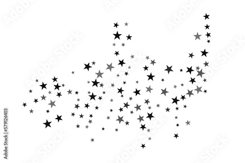 Fototapeta Naklejka Na Ścianę i Meble -  Star confetti. Silver casual confetti background. Bright design pattern.