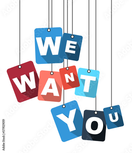 vector illustration background we want you