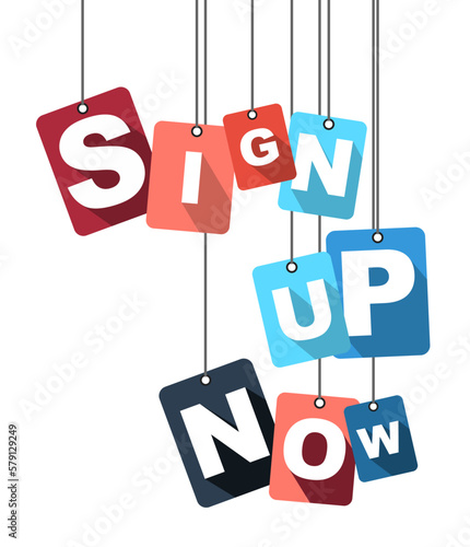 vector illustration background sign up now