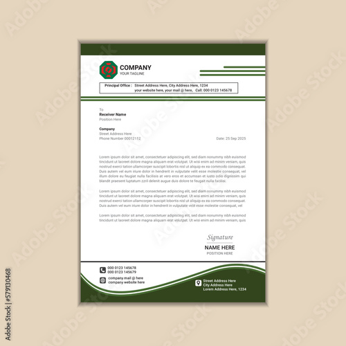 Creating a Simple and Clean A4 Corporate Business Letterhead with Vector Design and Bleed