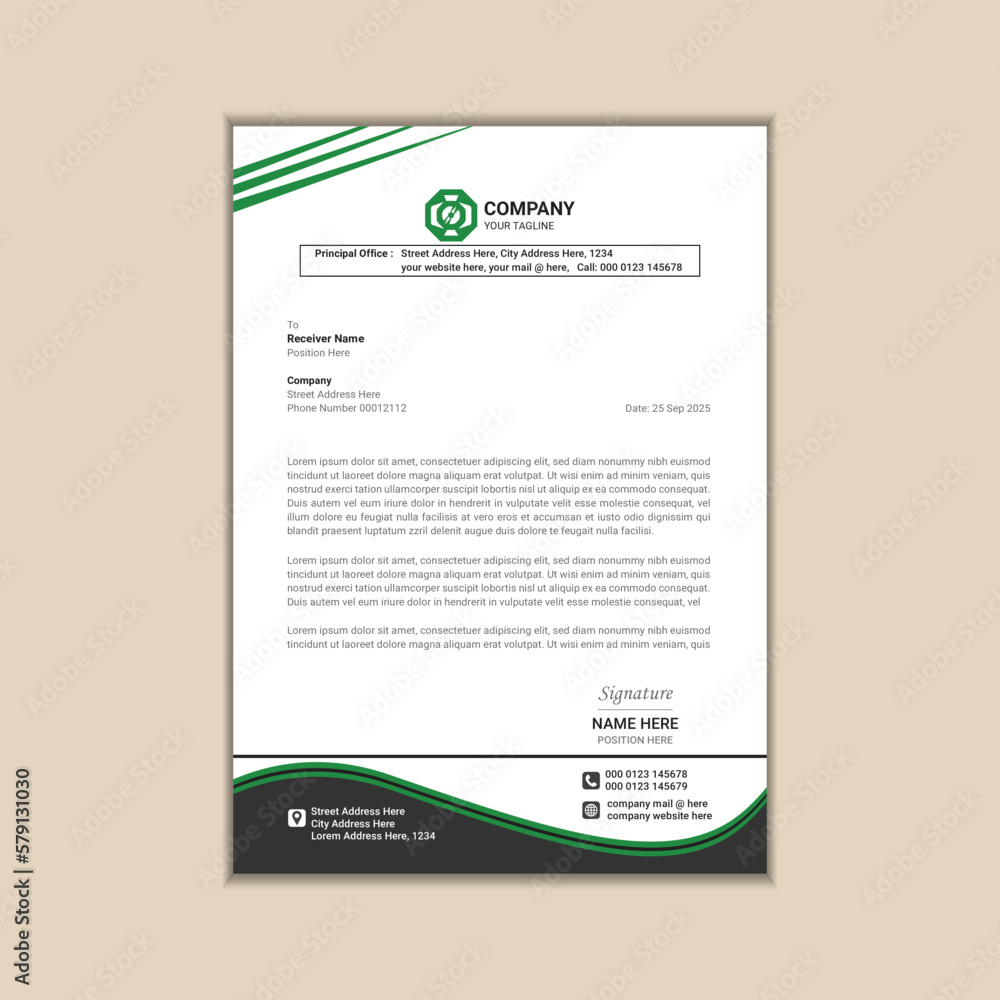 Creating a Simple and Clean A4 Corporate Business Letterhead with Vector Design and Bleed Creating a Simple and Clean A4 Corporate Business Letterhead with Vector Design and Bleed
