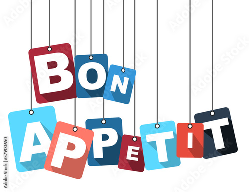 vector illustration background bon appetit