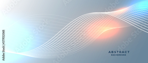 Grey abstract background with flowing particles. Digital future technology concept. vector illustration.	
