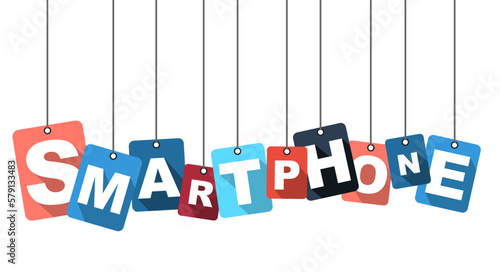 Colorful vector flat design background smartphone. It is well adapted for web design.