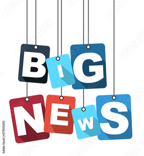 Colorful vector flat design background big news. It is well adapted for web design.