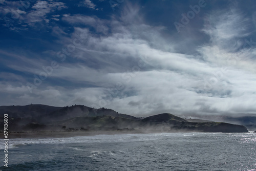 storm over the sea on California Pacific Coast 