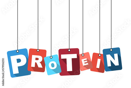 Colorful vector flat design background protein. It is well adapted for web design.