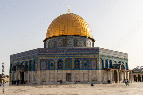Dome of Rock or Qubbat Sakhra in Masjidil Aqsa. One of the sacred building for the Jews and Muslim in Palestine - Israel.